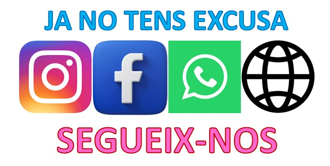 Estrenem web, i ara ja no tens excusa: SEGUEIX-NOS !!!